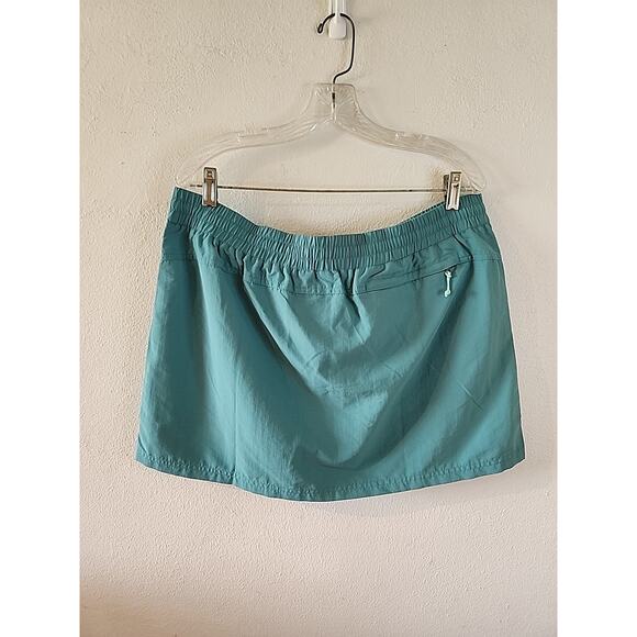NWT! LL BEAN Supplex Nylon Skirt Black SZ Large Teal NEW! Tennis Hiking - Picture 6 of 7